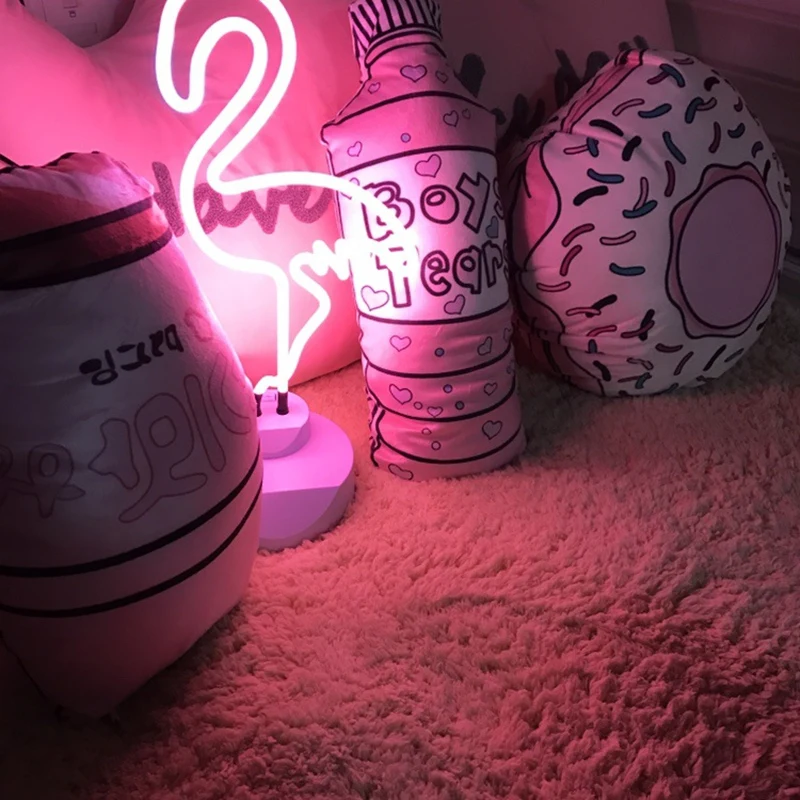  Neon Light LED Table Night Light Table Lamp Flamingo Pineapple Cloud Rainbow Christmas Home Party D - 32911994556