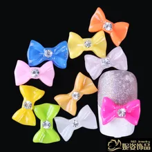 13x9 мм бант полимерные бусы с плоской обратной стороной для дизайна ногтей Скрапбукинг DIY 200 шт/стиль