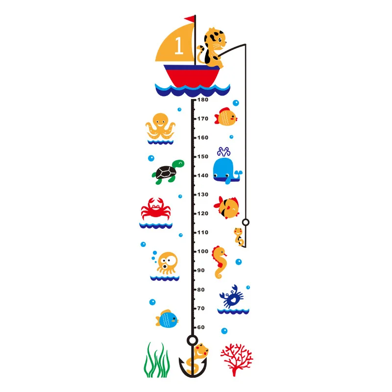 Акриловые 3D Ростомер морской жизни 3d настенные наклейки для детской комнаты мультфильм детский Ростомер стикер на стену спальня