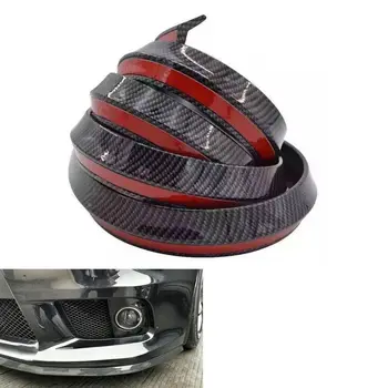 

BBQ@FUKA Vehicle Bumper Lip Splitter Spoiler Skirt Protector Chin 2.5m Black Carbon Fiber