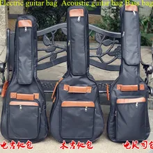 Portable music 40 41″acoustic electric bass guitar gig bag case funda PU backpack soft holder pocket straps padded waterproof