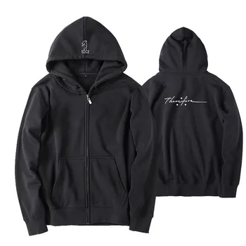 

Kpop wanna one concert therefore same printing zipper hoodie jacket 3 colors unisex fleece/thin loose sweatshirt