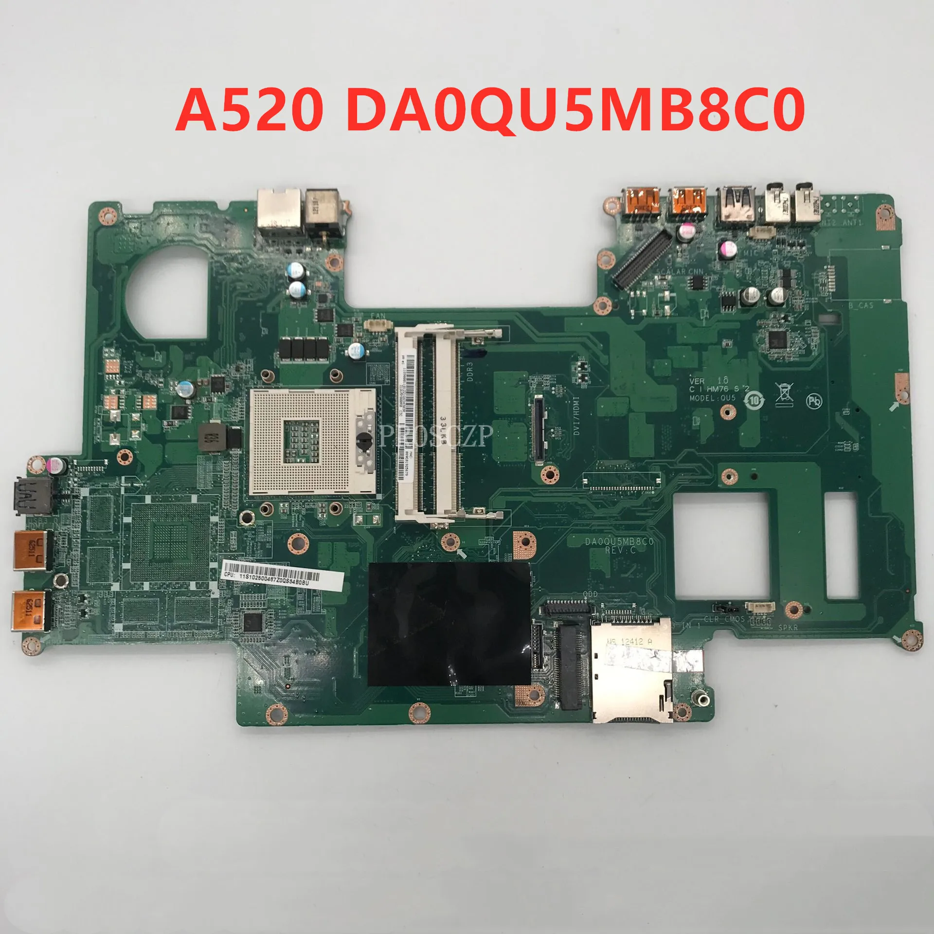 Бесплатная доставка Для A520 материнской платы ноутбука DA0QU5MB8C0 все в одном S989 PGA989