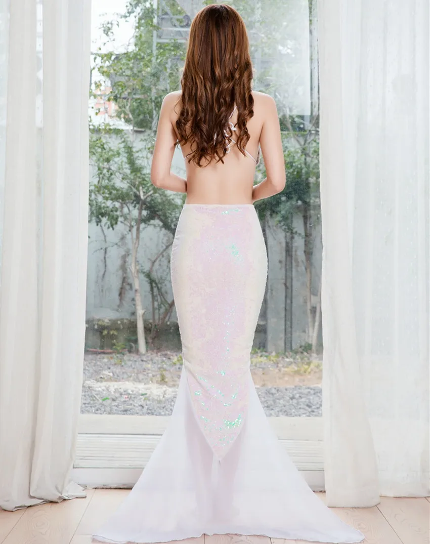 

2019 Brazilian swimsuit swimwear push up top fishtail women mermaid swimsuit Sequin cloth Asymmetric design Bathing Suits