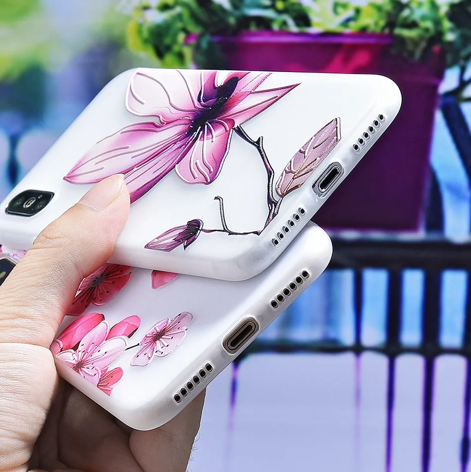 3D Silicone Relief Floral Case For iPhone XS Case For iPhone 2018 XS Plus Soft TPU Flower Matte Case Cover Phone Cases On        (21)