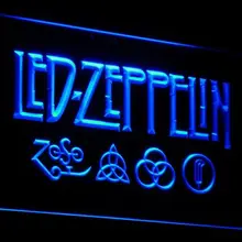 C002 светодиодный Zeppelin Рок н-ролл Панк светодиодный неоновый светильник с переключателем вкл/выкл 20+ цветов 5 размеров на выбор