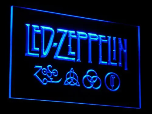 

c002 Led Zeppelin Rock n Roll Punk LED Neon Light Signs with On/Off Switch 20+ Colors 5 Sizes to choose