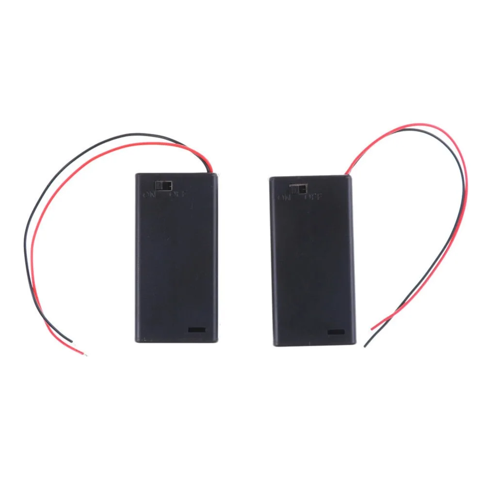 

AA Size Battery Holder Plastic Case Storage Box ON/OFF Switch With Lead Wire cover for 2 x AA 1.5V battery