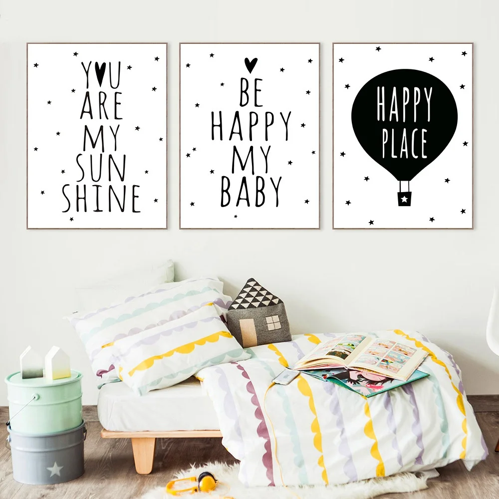 Nordic-Art-Cartoon-Poster-Minimalist-Canvas-Painting-Motivational-Funny-Quotes-Wall-Picture-Modern-Children-Room-Decor(1)