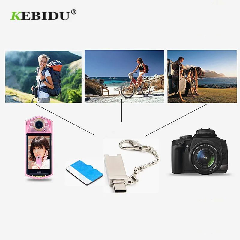 KEBIDU новейший 1 шт. брелок кабель USB Type C адаптер OTG Micro конвертер для телефона Huawei Xiao