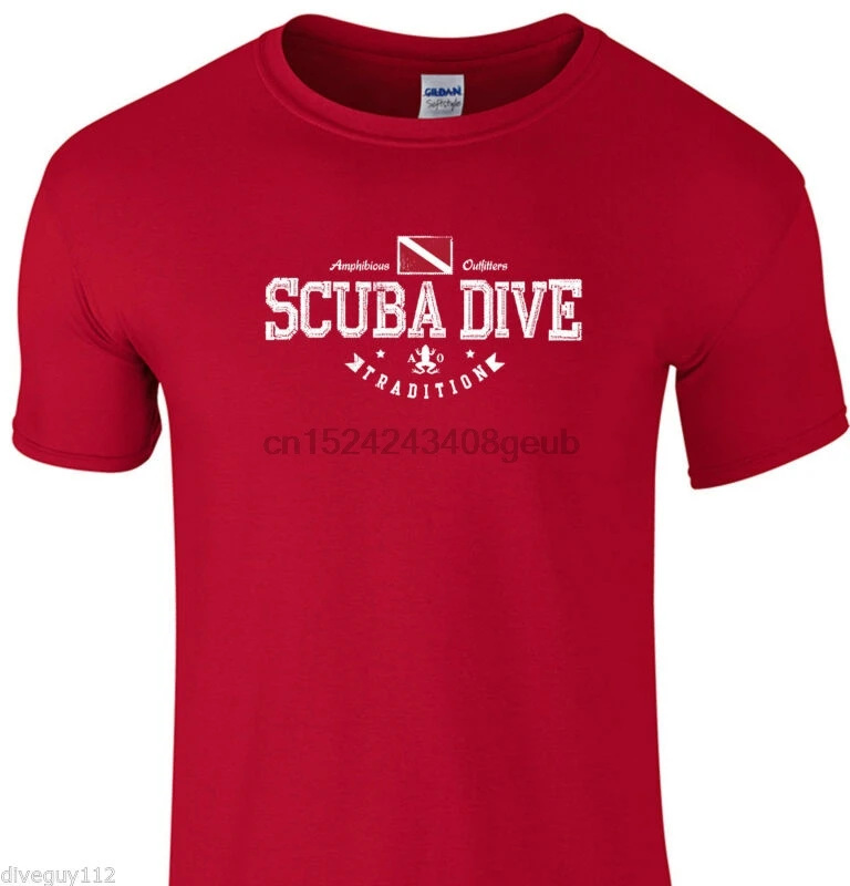 Футболка с амфибиями-Scuba Traditions-Красный-D0196R | Мужская одежда
