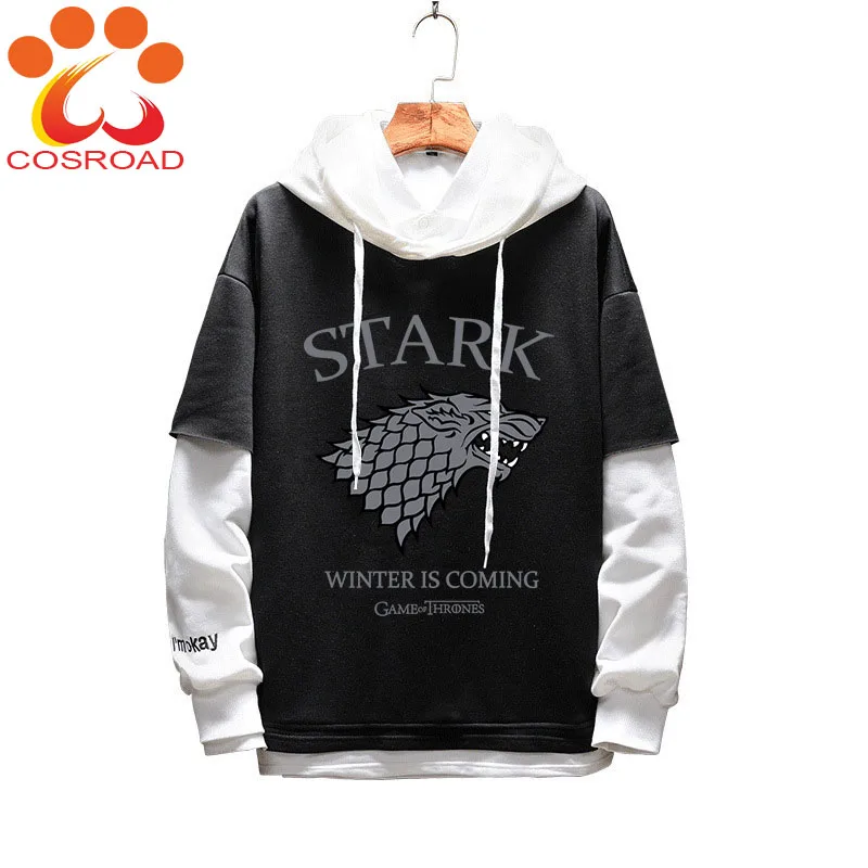 Cosroad Game of Thrones Hoodies Men Women Spring Jacket Coat Casual Sweatshirts Jon Snow Stark Cosplay Costume
