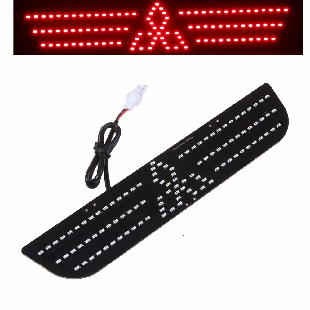 

BOSMAA LED Additional Brake Stop Light Panel Replace For Mitsubishi Delica D5 Japanese Car T10 W5W Bulb Red DIY Brake Lamp