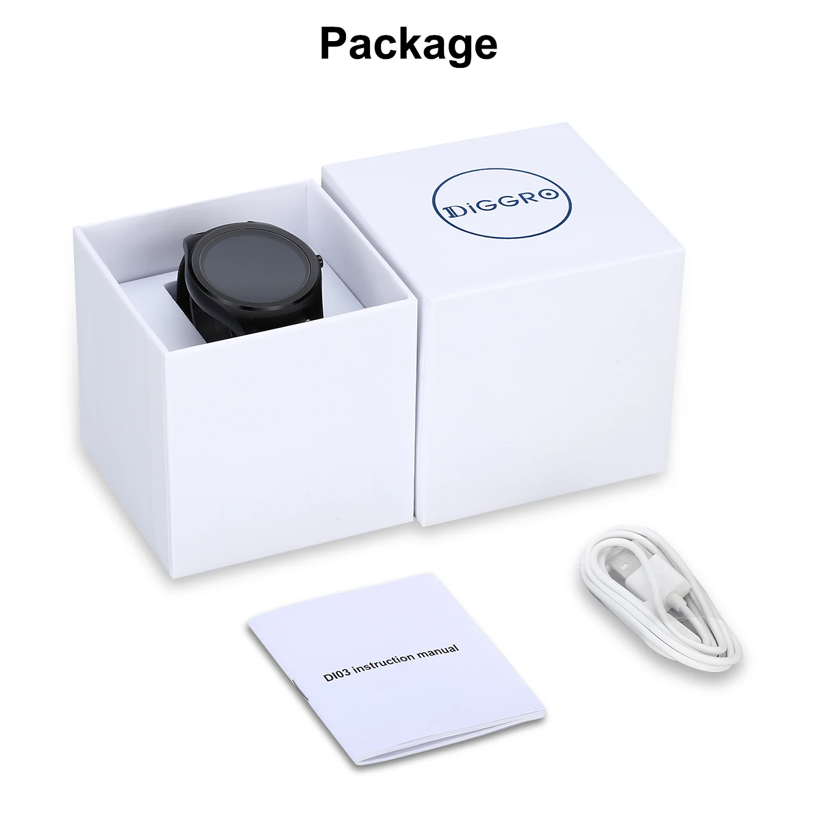 Diggro DI03 Smart watch MTK2502C Heart Rate Monitor Pedometer Sedentary Remind Sleep Monitor Notifications Pushing