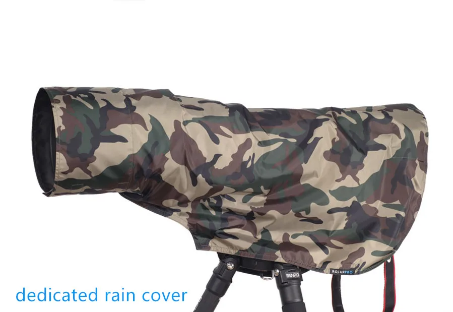 ROLANPRO Lens Camouflage Rain Cover for Canon EF 500mm F/4 L IS USM Lens Protective Sleeve Telephoto lens hood 