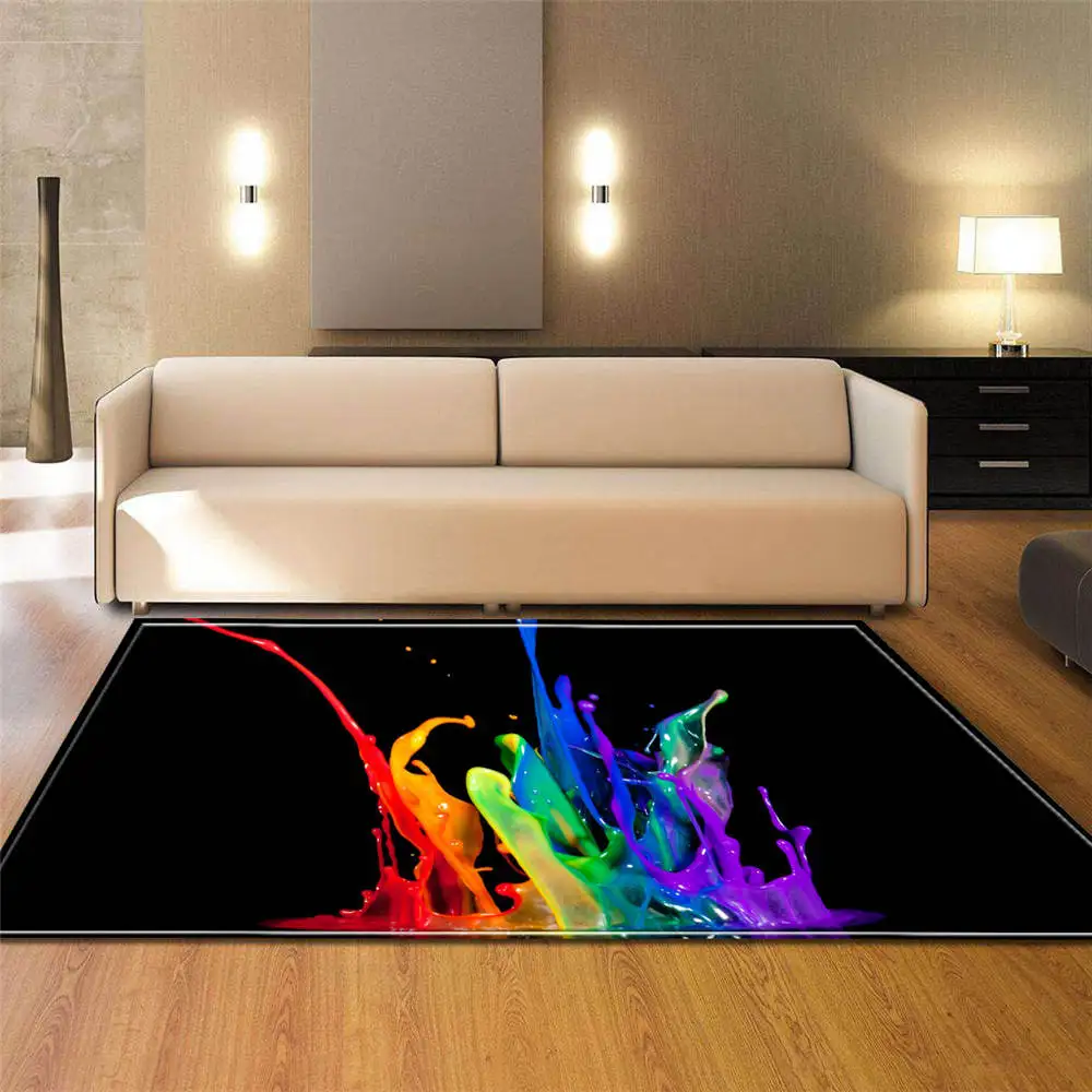 Коврик для йоги с объемными брызгами, мягкий фланелевый Противоскользящий коврик для чайного стола, коврик для спальни, прикроватный коврик, ковры для гостиной