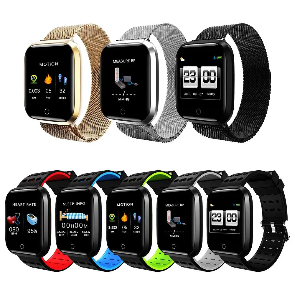 

Smart Bracelet Tracker Heart Rate Blood Pressure Blood Oxygen Sleep Detection Camera Call Information Reminder Push Sports Watch