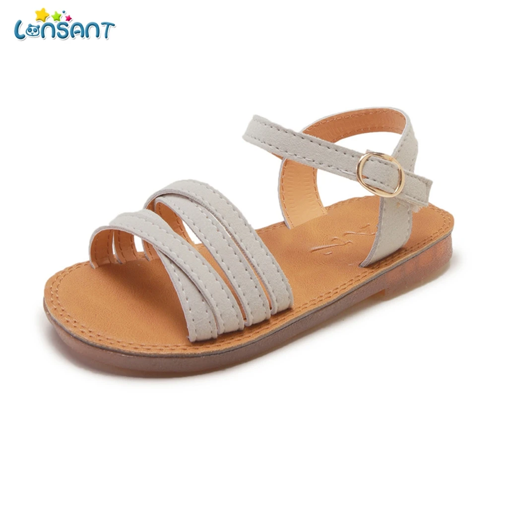 

LONSANT Kids Baby Girls Sandals Girl Sandals Children's Korean Version Princess Beach Casual Shoes Baby Girls Shoes Soft Sole