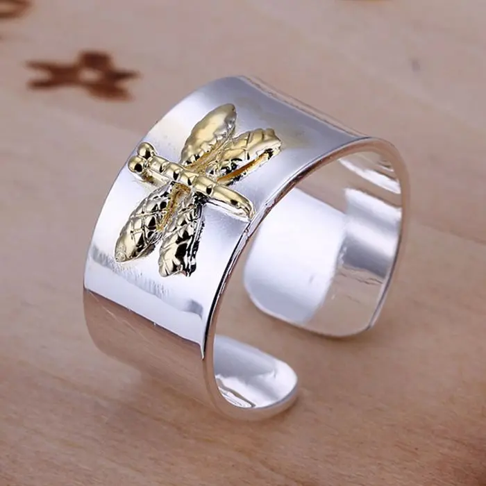 

Wholesale 925 jewelry silver plated ring, 925 jewelry silver plated fashion jewelry, Separations Dragonfly Ring SMTR011