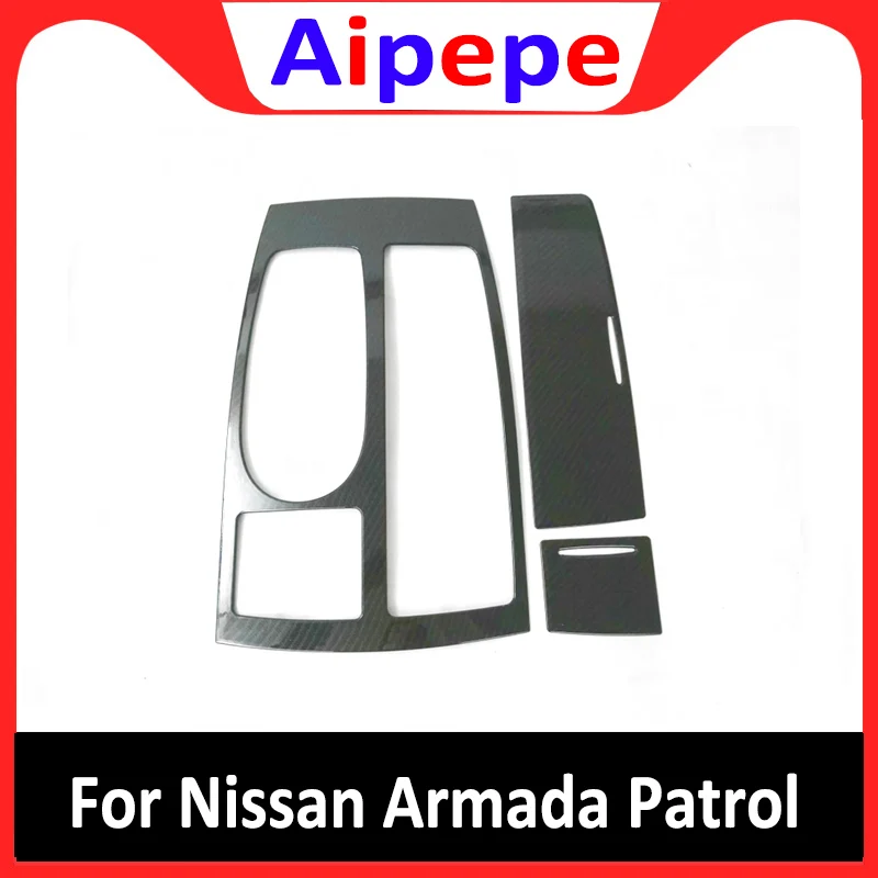 

Left Drive Only ABS Black/Silver Car Gear Box Panel Cover Trim For Nissan Armada Patrol Royale Nismo Y62 2016 2017 2018