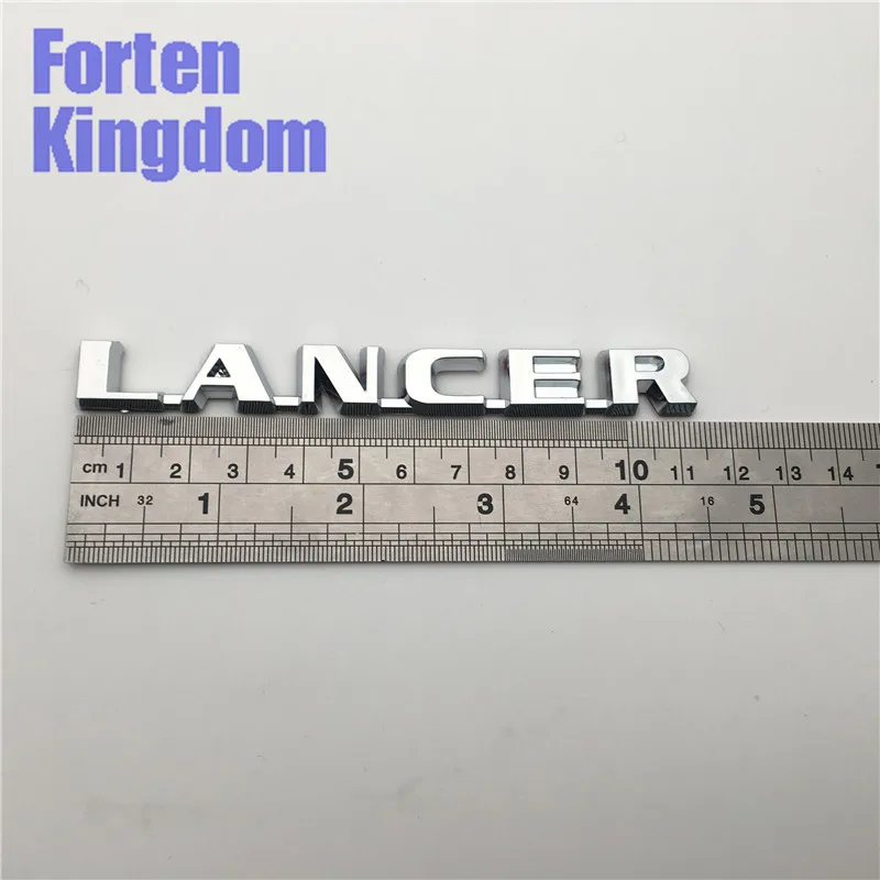 Forten Kingdom, 1 шт., автомобильная буква Lancer, 3D, эмблема, ABS, хромированная наклейка, автомобильный значок