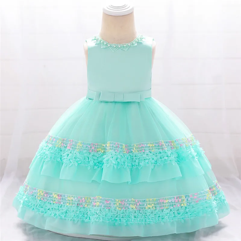 Abito bambina Abito natalizio bambina 1 anno festa di compleanno abito principessa abiti per bambini - Цвет: Черный