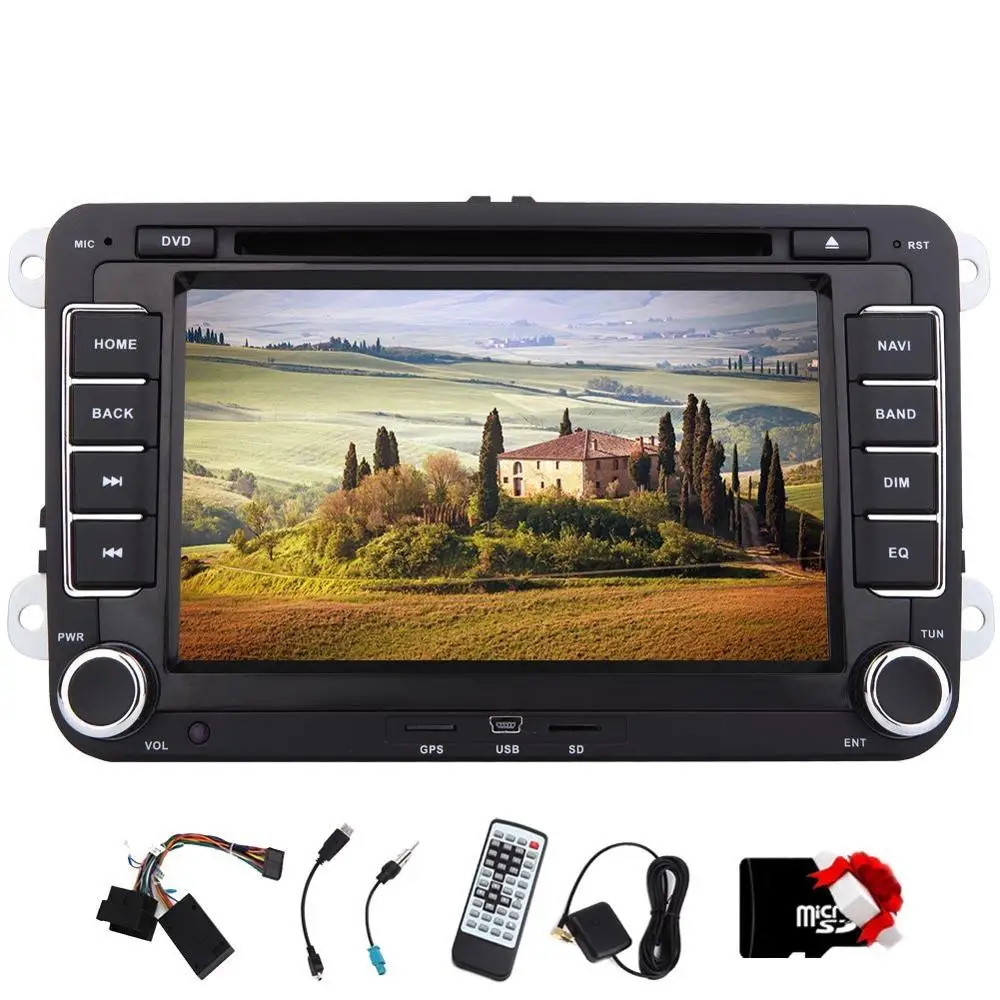 

7" In Dash Car Stereo 2 Din Car GPS Navigation DVD Player Head unit Car Audio For VW /Golf With Built-in Bluetooth Free Canbus