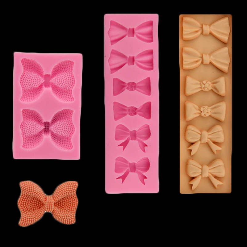

Bowknot Chocolate Wedding Decoration Silicone Mold Square Sugar Cake Decoration Kitchen Baking Tools Stampi In Silicone