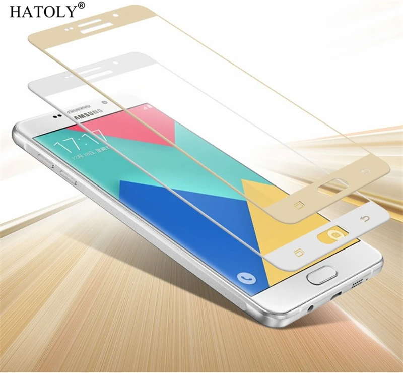 

2PCS Tempered Glass For Samsung Galaxy A9 2016 Screen Protector A910 Full Cover for Samsung A9 Pro 3D Curved Edge Film HATOLY