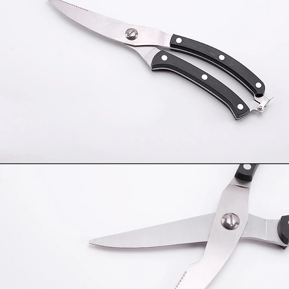 

250mm(9.8'') Stainless Steel Poultry Kitchen Chicken Bone scissor with Safe Lock Cutter Cook Tool Shear Cut Duck Fish