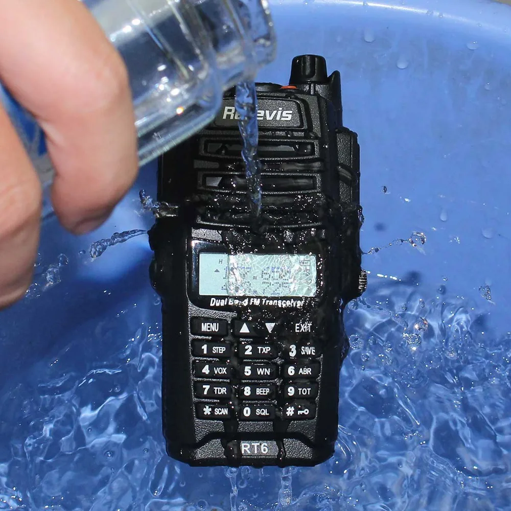 IP67 Professional Waterproof Walkie Talkie Retevis RT6 5W Dual Band VHF