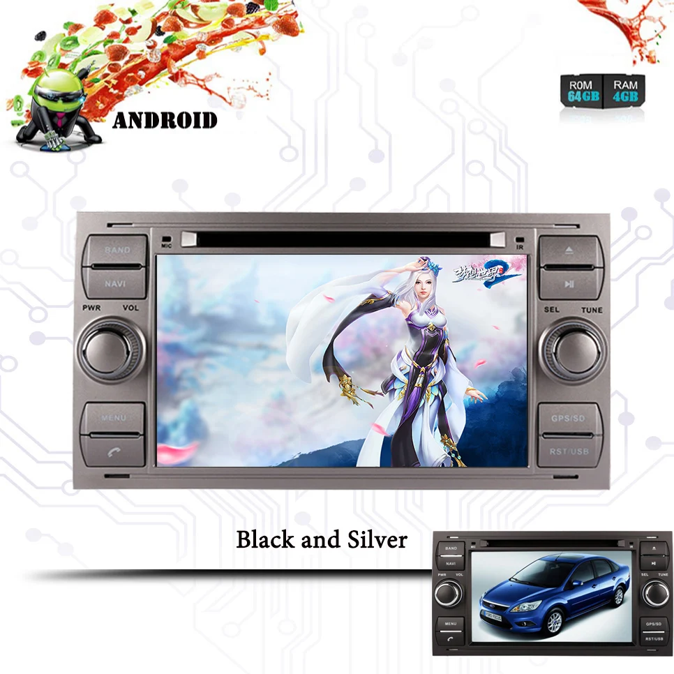 Excellent Android 9.0 Car DVD Multimedia Stereo For Ford Mondeo S-max Focus 7" IPS Display Auto Radio 2 Din GPS Navigation Video Headunit 3