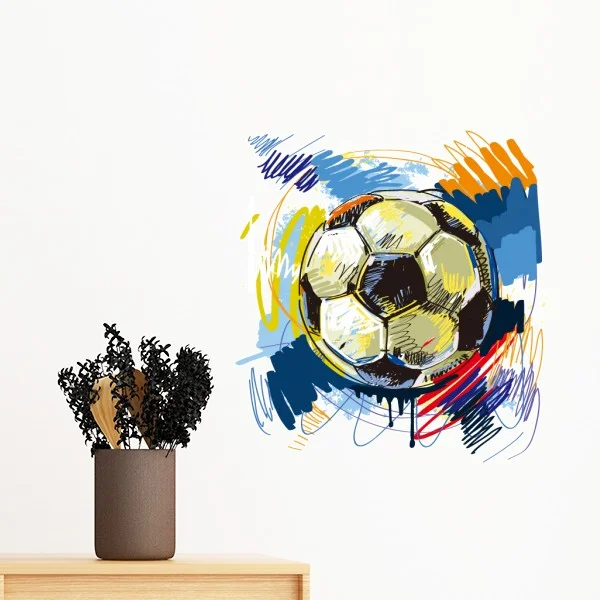 Football soccer Sports Painted Removable Wall Sticker Art Decals Mural