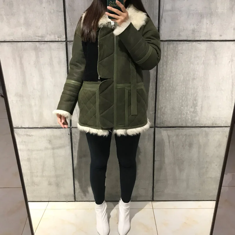 

ladies suede jacket lamb leather jacket lamb fur jacket shearling jacket