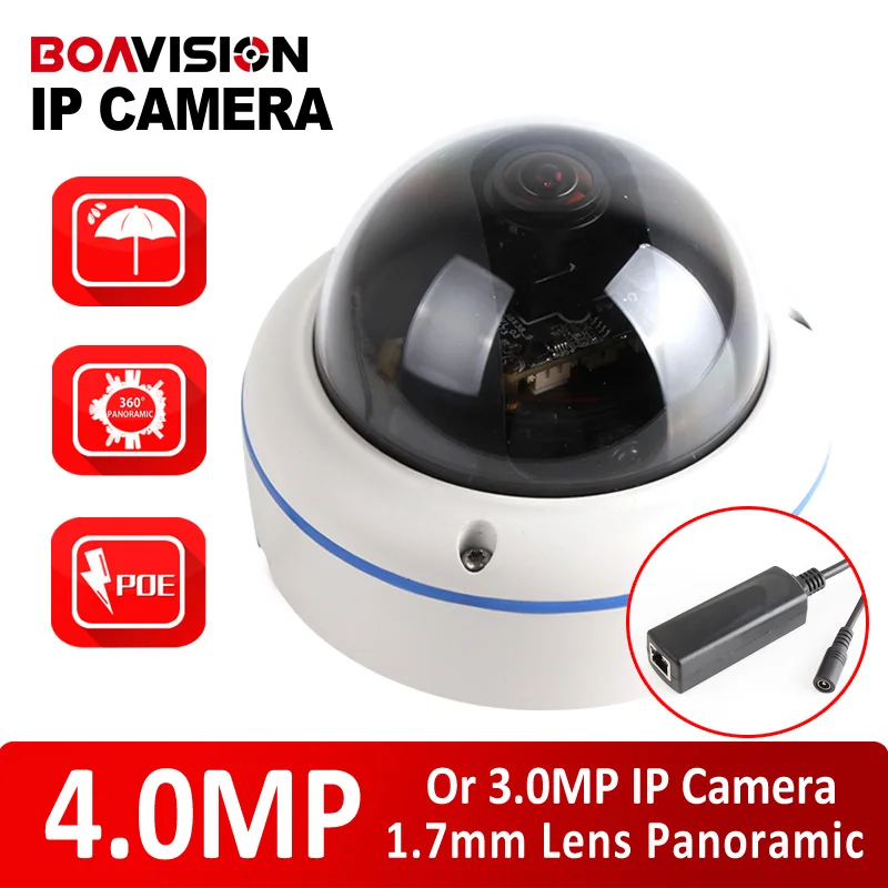  XMEYE Dome 3MP 4MP IP Camera POE Outdoor Onvif Fisheye Lens 2592*1520 CCTV Security Camera 360 Degree Panoramic View P2P Cloud 