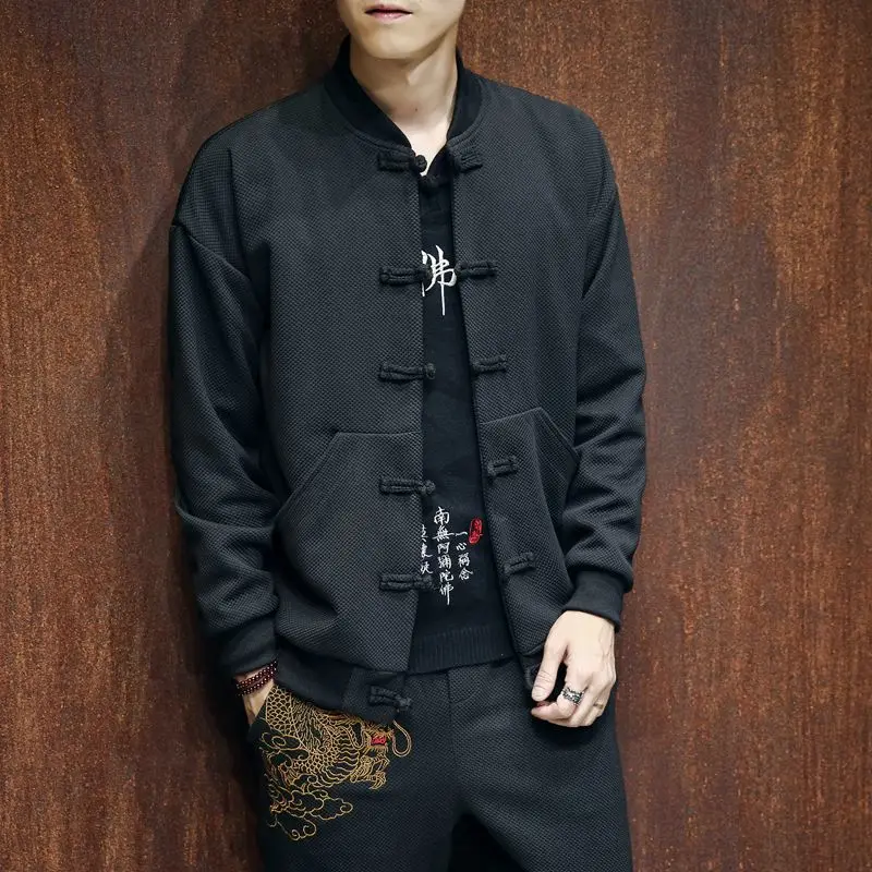 Chinese Style Men Jacket Coat Dragon Embroidery 5XL Men Jacket Coat Black Streetwear Bomber Jacket Men Chinese Style Men Jacket Coat Dragon Embroidery 5XL Men Jacket Coat Black Streetwear Bomber Jacket Men