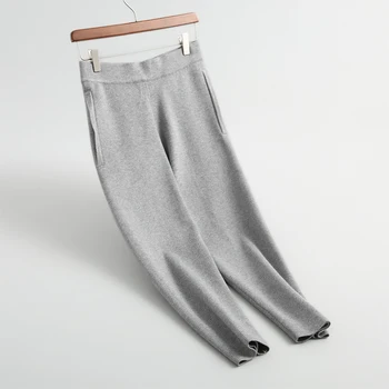 

2018 Autumn Women's Pants Casual Solid Color Knit Pants