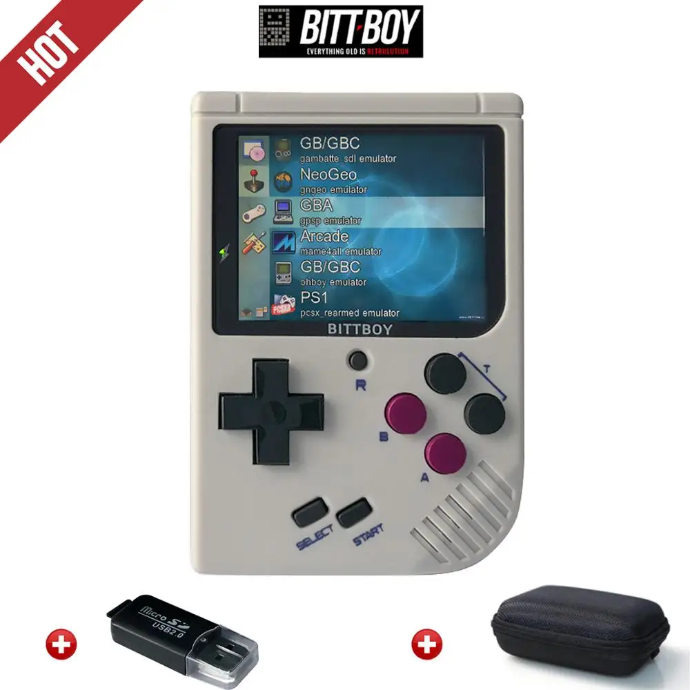 Pаспродажа Ретро видеоигра, BittBoy V3.5 + 8 Гб 32 ГБ, игровая консоль, портативные игровые плееры, консоль Ретро, загрузка еще игр с sd карты
