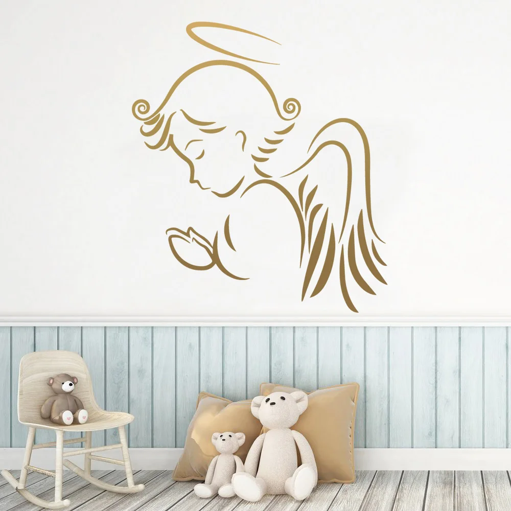 

Drop Shipping angel Wall Sticker Removable Wall Stickers Diy Wallpaper For Living Room Bedroom Wall Decoration Murals