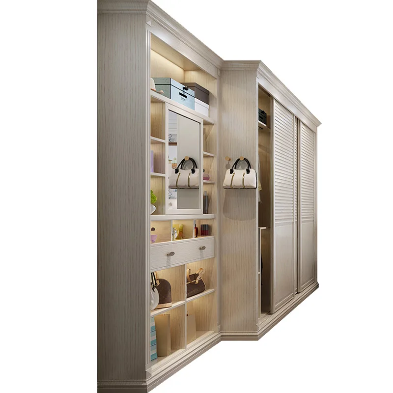 Cheap price bedroom custom storage sliding door wardrobe closet