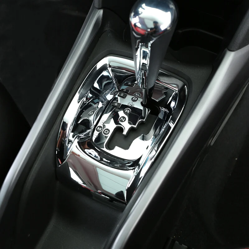 

ABS Chrome For 2014-2017 Peugeot 2008 Car gear shift knob Console engine start Control button frame panel Accessories Cover Trim