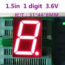 DIP цифровая трубка 1,5 дюймов красный 7 сегмент 1," 1.5in светодиодный дисплей Nixie трубка 1 бит пластиковый металлический общий анод