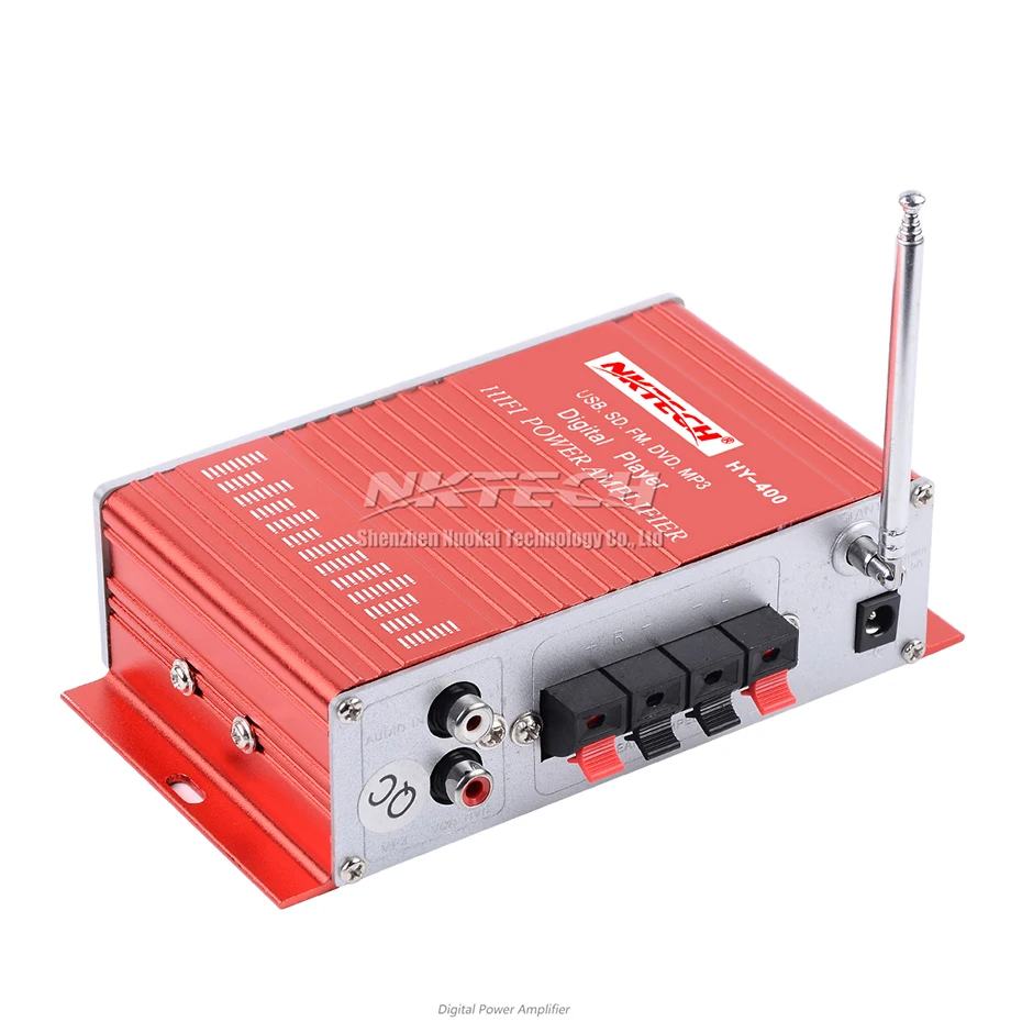 Автомобильный мини усилитель мощности NKTECH цифровой плеер 2x20 Вт Hi Fi FM стерео с ЖК