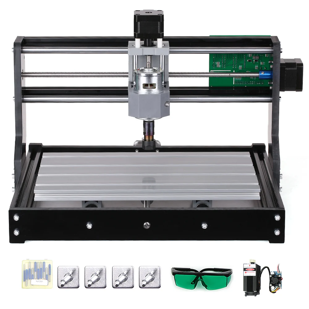 CNC3018 2-in-1 Mini DIY CNC Laser Engraving Machine Router Kit GRBL Control 3 Axis for PCB PVC Plastic Wood Carving Machine