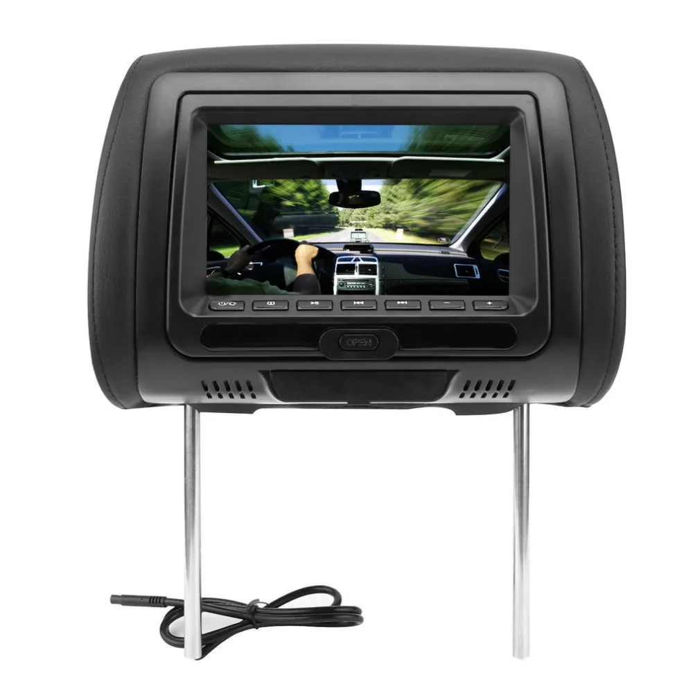 

Universal 7" Headrest Car DVD Player 800*480 Black Monitors with Bluetooth Earphone Internal Speakers Video Games FM Transmitter