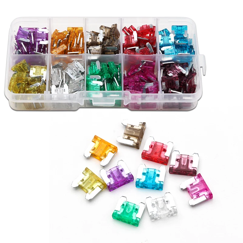 Mini Car Blade Fuse 10 Value Assorted Car Fuse Auto Truck Small-scale Size Blade Fuse Mix Set 200PCS Blade Fuse Holder Kit Mini Car Blade Fuse 10 Value Assorted Car Fuse Auto Truck Small-scale Size Blade Fuse Mix Set 200PCS Blade Fuse Holder Kit