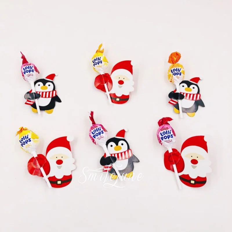 

Lollipop Party 50pcs XMAS Birthday Party Wedding Decor Diy Gifts Favors Cards Christmas Candy Decorations Lollipop Decor Paper