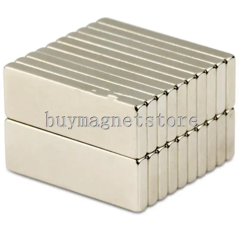 20pcs N52 Bulk Super Strong Strip Block Bar Long Rare Earth