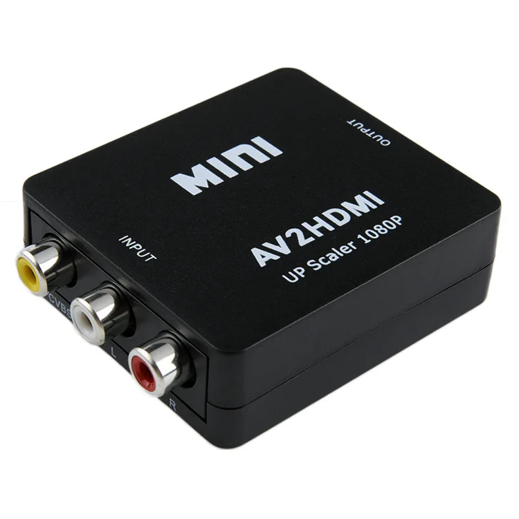 AV  Input to HDMI Output Video Converter Adapter Composite Audio and Video (CVBS) to HDMI  MINI AV2HDMI