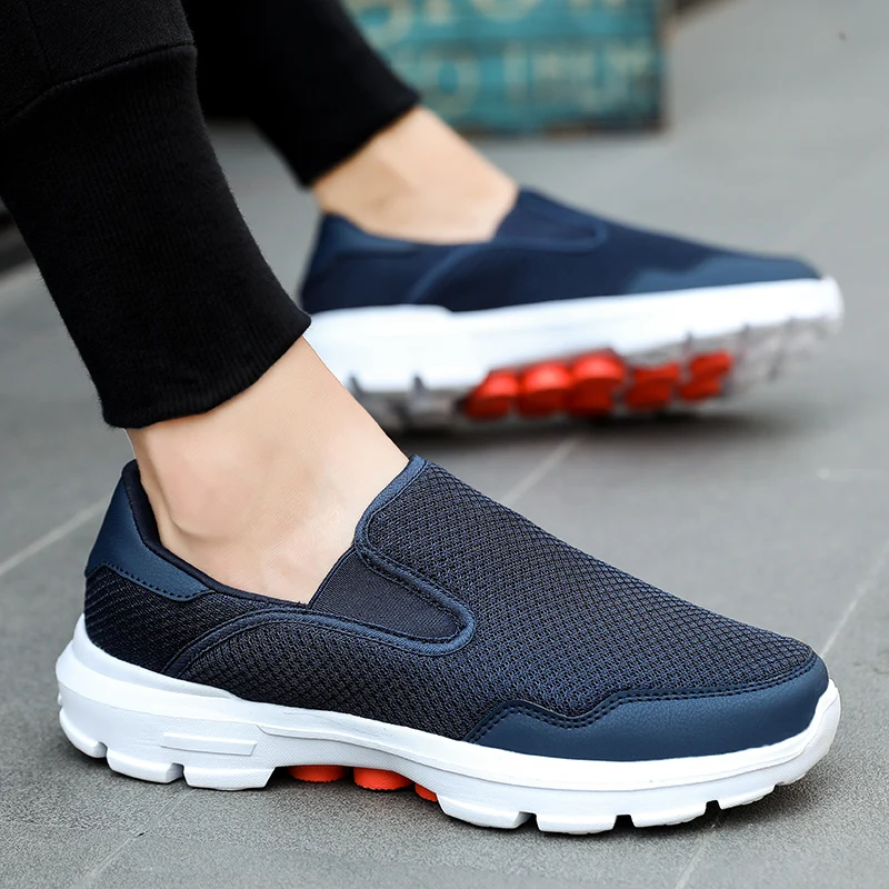 

Couples Running Shoes Spring Autumn Women Mesh Sneakers Black Gray Fitness Sneakers Breathable Slip-on Sneakers for Male